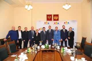Przedstawiciele Parlamentu Ukraińskiego podczas spotkania z Wiceprezydentem Mirosławem Kozłowiczem