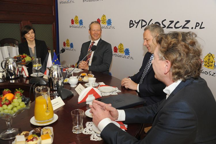 Delegacja z Wilhelmshaven podczas spotkania z Prezydentem i Przewodniczącym Rady Miasta