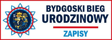 Niebieski napis na jasnym tle