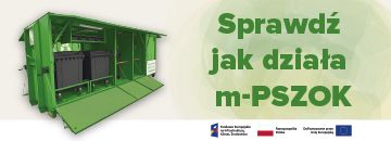 Zielony kontener na jasnym tle