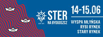 Biały napis na niebieskim tle